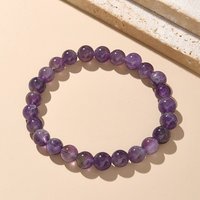 Bracelet Élastique en Améthyste Naturelle pour Femmes — Bracelet Femme