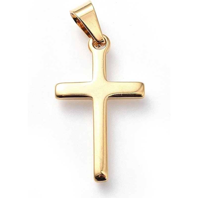 Pendentif en acier inoxydable 304 avec ionisation en or — Breloques et pendentifs