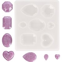 Pendant Silicone Molds for Resin Jewelry Making - Heart, Oval, Drop, Octagon — Jewelry Making Tools