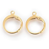 Crochets de Boucles d'Oreilles en Acier Inoxydable 304, Plaqué Or — Accessoires pour bijoux