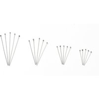 304 Stainless Steel Tarnish Resistant Head Pins with Bead Container — Jewelry Findings