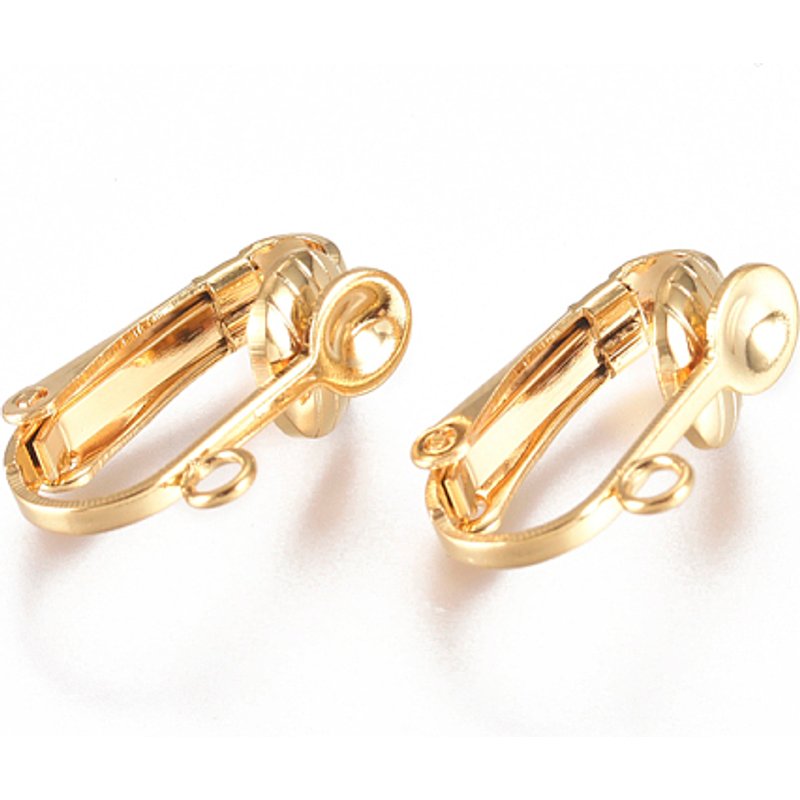 Trouvailles de boucles d'oreilles à clip en acier inoxydable 304 avec boucle pour oreilles non percées — Accessoires pour bijoux