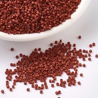 Perles Miyuki Delica, Cylindre, Perles de Semence Japonaises, Sienna Mat Opaque Émaillé — Perles à bijoux