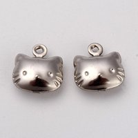 Pendentif en Acier Inoxydable Chirurgical 316 en Forme de Chat — Breloques et pendentifs