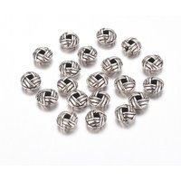 Zinc Alloy Antique Silver Spacer Beads, Flat Round, 6x3.2mm — Jewelry Beads