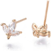 Trouvailles de boucles d'oreilles en zircon cubique micro en laiton avec boucle