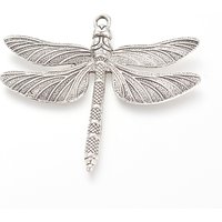 Tibetan Style Alloy Dragonfly Pendant, Antique Silver, 63.5x72mm — Charms & Pendants