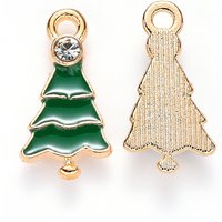Pendentif en Émail en Alliage avec Cristaux pour Noël — Breloques et pendentifs