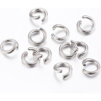 Non-Tarnish 304 Stainless Steel Open Jump Rings, 6x1mm — Jewelry Findings