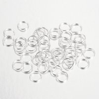Anneaux Brisés Ouverts en Fer, Plaqué Argent, 21 Gauge, 5x0.7mm — Accessoires pour bijoux