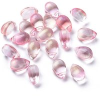 Pendentifs en Verre Transparent en Forme de Goutte avec Poudre Dorée — Breloques et pendentifs