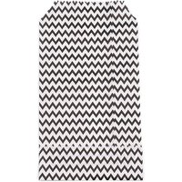Sacs de rangement en papier kraft blanc, sans poignées, motif vague, noir