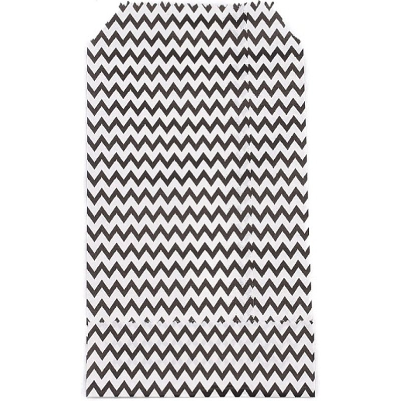 White Kraft Paper Storage Bags, No Handles, Wave Pattern, Black — Jewelry Display & Storage