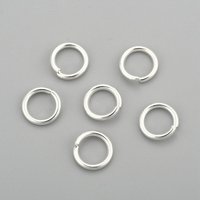 Anneaux Brisés en Acier Inoxydable 304, Argent, 8x1.2mm — Accessoires pour bijoux