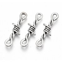 Liens/Connecteurs en Alliage de Style Tibétain, Argent Antique, Sans Plomb — Accessoires pour bijoux