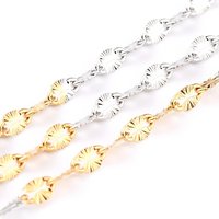 Two Tone 304 Stainless Steel Dapped Chains with Spool, 32.8 Feet