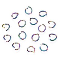 Anneaux ouverts en acier inoxydable 304 Ion Plating couleur arc-en-ciel 20 Gauge — Accessoires pour bijoux