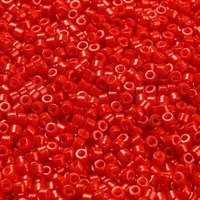 Perles de Semences Cylindriques, Rouge Opaque, 2x1.5mm, 888pcs/10g — Perles à bijoux