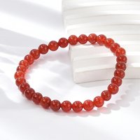 Natural Red Agate Beaded Stretch Bracelet for Women — Bracelet Women