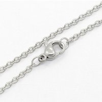 Non-Tarnish Unisex 304 Stainless Steel Cable Chain Necklace 23.6 inch — Pendant Necklace