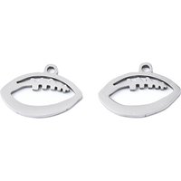Pendants Rugby en Acier Inoxydable 201, Découpe Laser, Non-Tarnish — Breloques et pendentifs