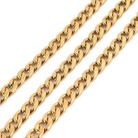 PVD Vacuum Plating 304 Stainless Steel Cuban Link Chain, 32.81 Feet