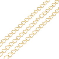 Chaînes en Laiton, Soudées, Plaquées Or 18K avec Bobine — Chaînes, fils et cordons