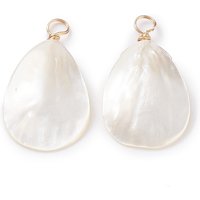 Trochid Shell Pendants with 18K Gold Plated Copper Wire — Charms & Pendants
