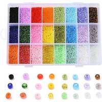 288G 24 Styles de Perles de Verre 12/0 - Couleurs et Finitions Variées — Perles à bijoux
