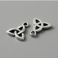 Tibetan Style Alloy Charm - Trinity Knot in Antique Silver — Charms & Pendants