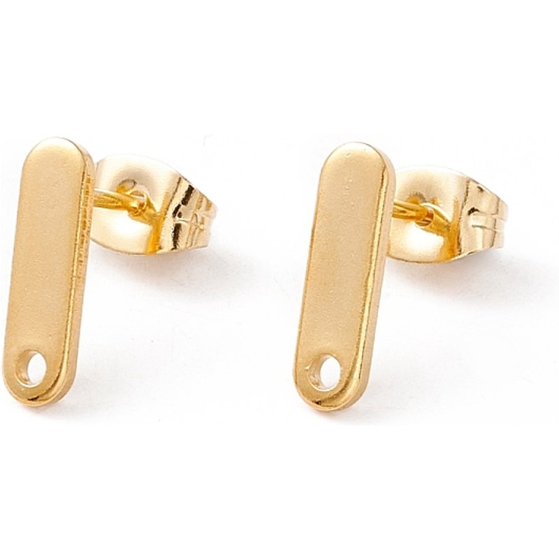 Trouvailles de boucles d'oreilles en acier inoxydable 201 avec trou et épingles — Accessoires pour bijoux