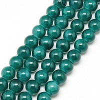 Baking Painted Crackle Glass Bead Strands, Teal, 8mm, 100pcs — Jewelry Beads