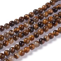 Natural Yellow Tiger Eye Beads Strands, Grade B, Round, 8mm — Jewelry Beads
