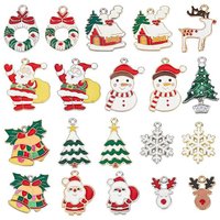 Sunnyclue 40Pcs Charms de Noël pour Création de Bijoux — Breloques et pendentifs