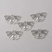 Tibetan Style Moth Charm Pendant in Antique Silver — Charms & Pendants