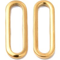 Anneaux de Liaison Ovales en Acier Inoxydable 304 Plaqués Or 18K — Accessoires pour bijoux