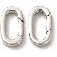Rack Plating Brass Spring Gate Rings, Cadmium and Lead Free