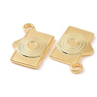 Charms Caméra en Émail en Acier Inoxydable 304 avec Plaquage Ionique — Accessoires pour bijoux