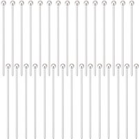 30Pcs 925 Sterling Silver Ball Head Pins 30x0.7mm