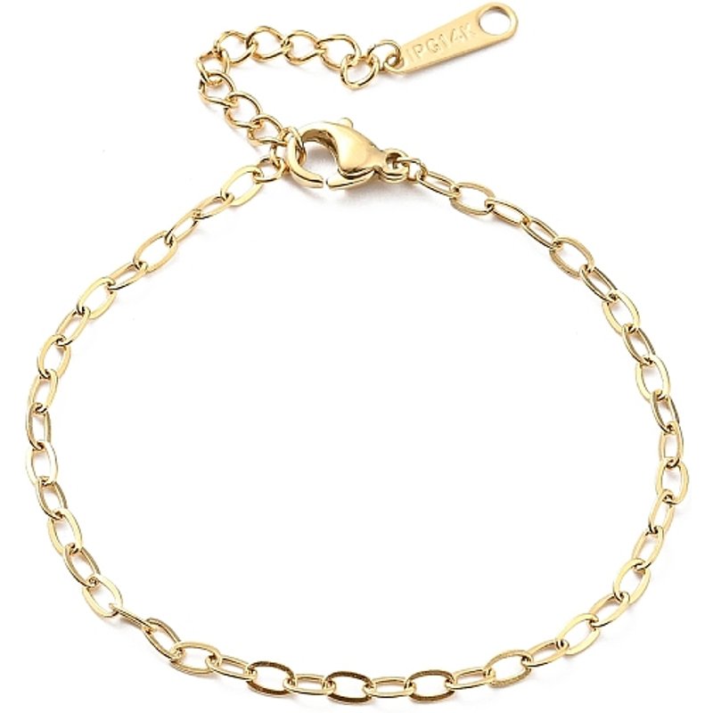Bracelet en chaîne en acier inoxydable 304 pour femmes, doré — Bracelet Femme
