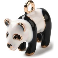 Charm en Émail Animal 3D Panda Blanc - Alliage