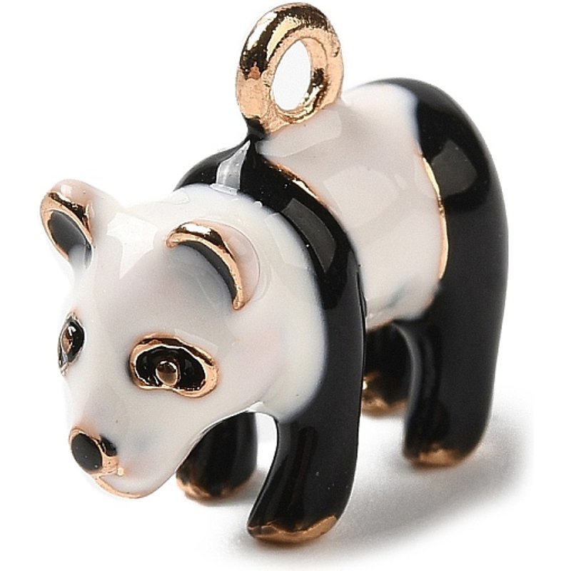 Charm en Émail Animal 3D Panda Blanc - Alliage — Breloques et pendentifs