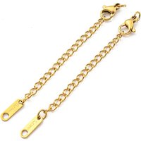Rallonge de chaîne Curb en acier inoxydable 304 avec fermoir à ressort — Accessoires pour bijoux