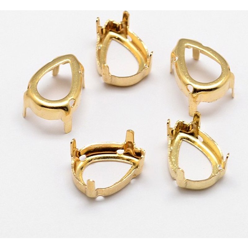 Réglages en laiton en forme de goutte pour strass — Accessoires pour bijoux