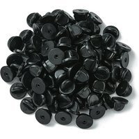 Silicone Brooch Findings Rubber Pin Backs Comfort Fit Black — Jewelry Findings