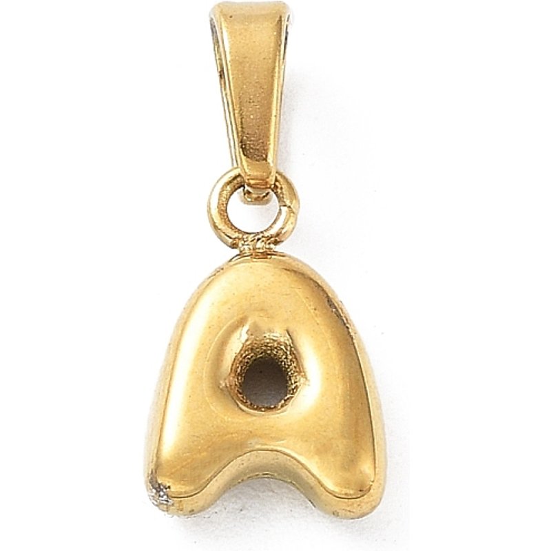Charm Letter A en Acier Inoxydable Chirurgical 316L Doré — Breloques et pendentifs