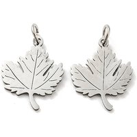 Laser Cut Maple Leaf Charm Pendant in Non-Tarnish Stainless Steel