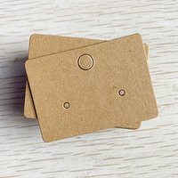 Kraft Paper Earring Display Cards, Rectangle, 100pcs/bag
