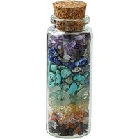 Décoration de Bouteille en Verre avec Gemmes de Chakra