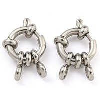 Non-Tarnish 304 Stainless Steel Spring Ring Clasps, 10x4mm